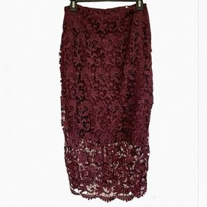 NWOT BAR III Classic Lace Pencil Skirt